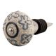 Slate Blue Crackle Ceramic Wine Stopper 